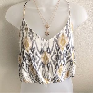Crop top racerback patterned